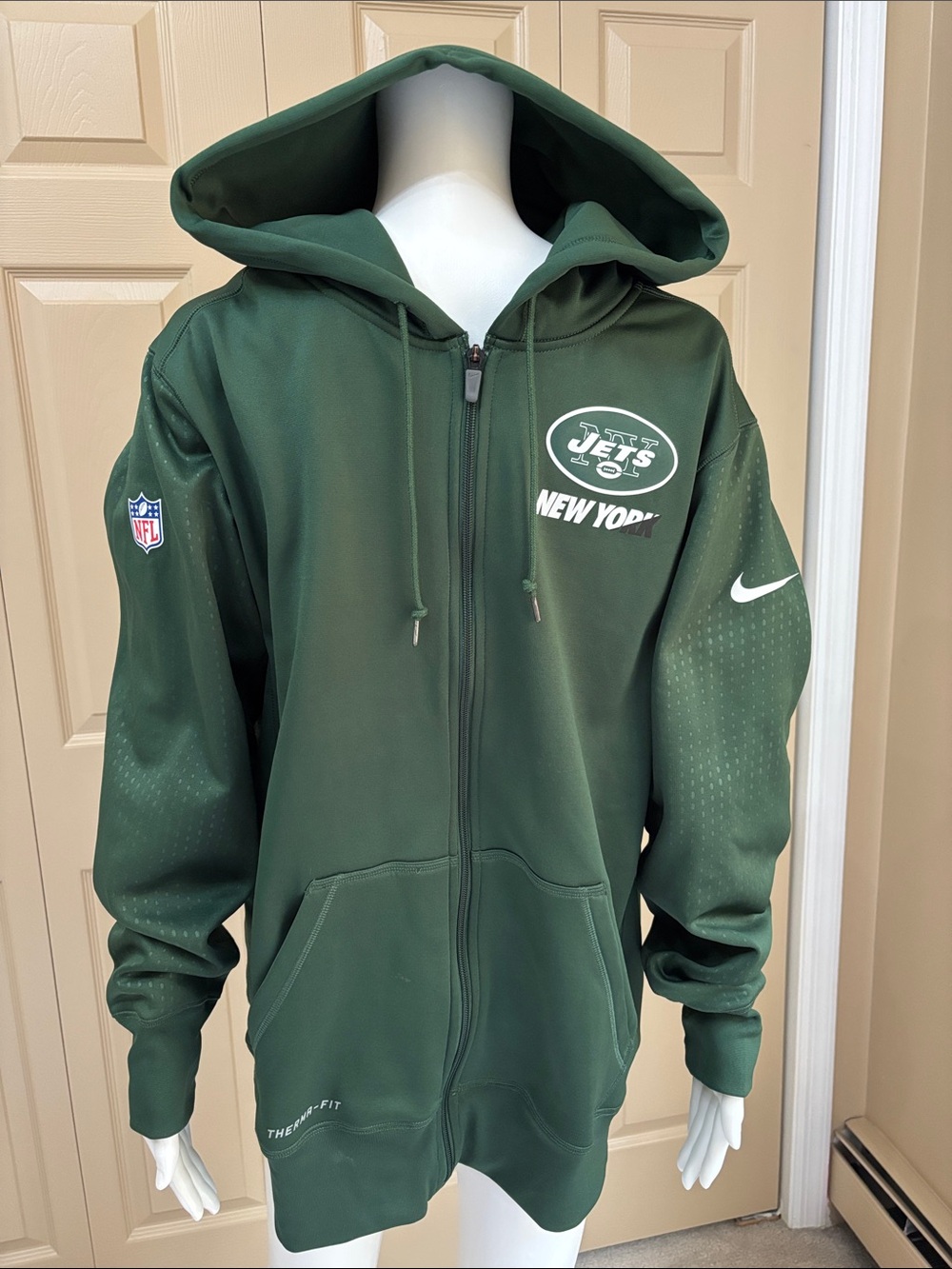 NY JETS NFL Nike Onfield zip up hoodie
